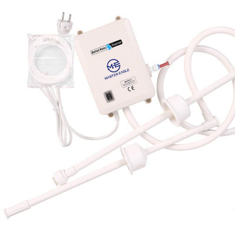 dual inlet bottled water dispensing system for refrigerator