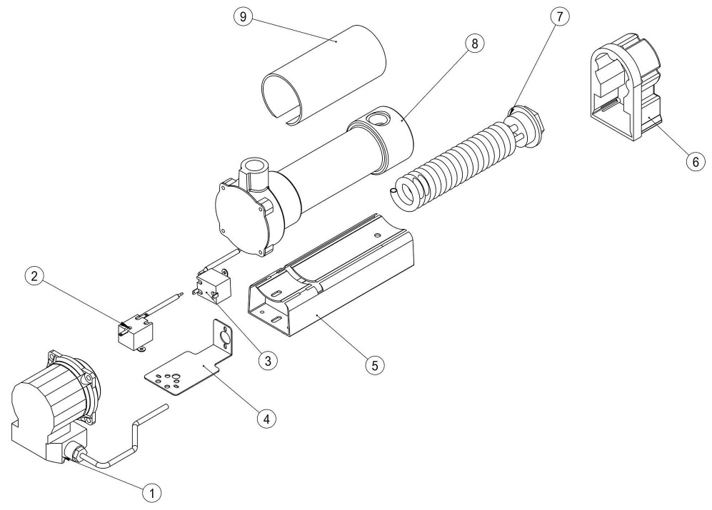 assembly of H3 Topstart water pump forced circulation heaters