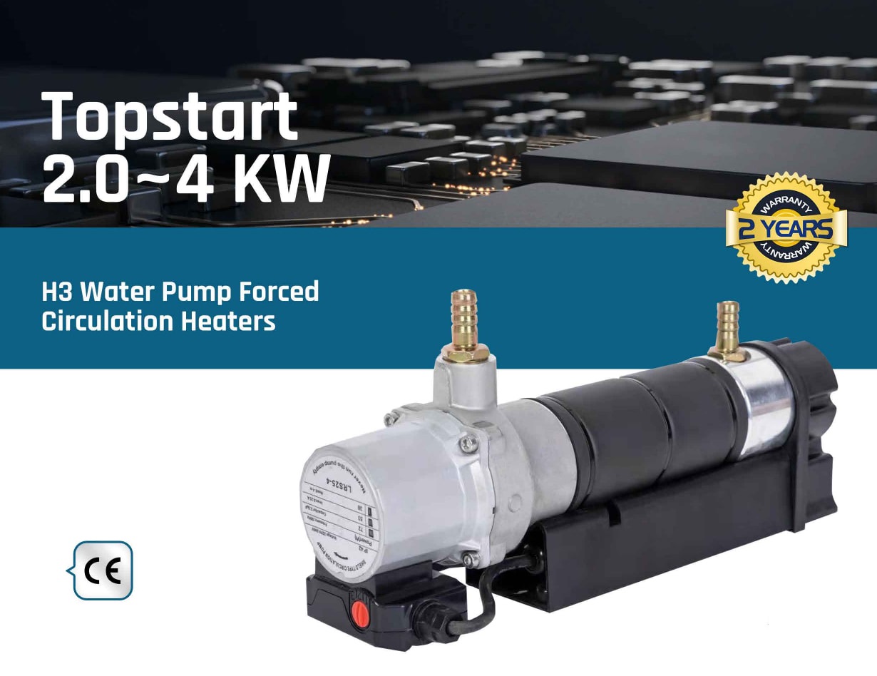 Topstart H3 Water Pump Forced Circulation Heater Heating System for Power Generation